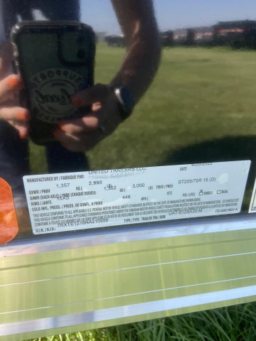 United 6x12 Aluminum  Enclosed Trailer SA-3000#