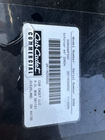 CUB CADET "THE ENFORCER" 44" ZERO TURN MOWER