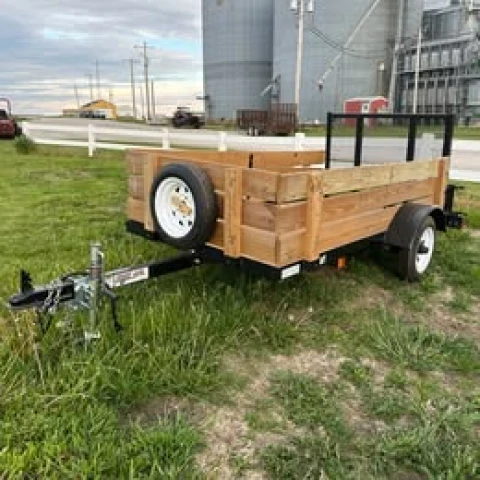 USED Teske 4x8 Utility Trailer w/spare tire
