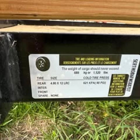 USED Teske 4x8 Utility Trailer w/spare tire