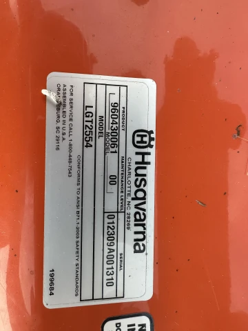 USED HUSQVARNA LGT2554 RIDING LAWN MOWER/TRACTOR