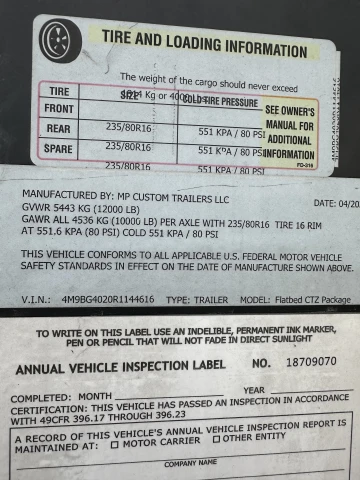 2024 MP CUSTOM GOOSENECK FLATBED 40' TRAILER gooseneck flatbed 40'