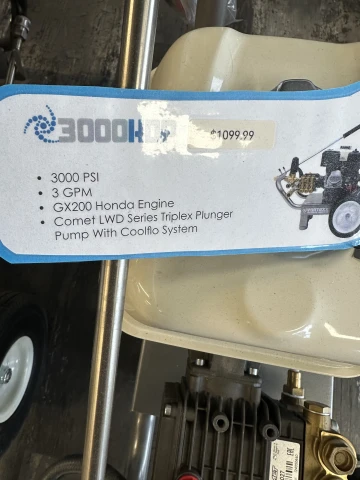 VORTEXX 3000HDP PRESSURE WASHER