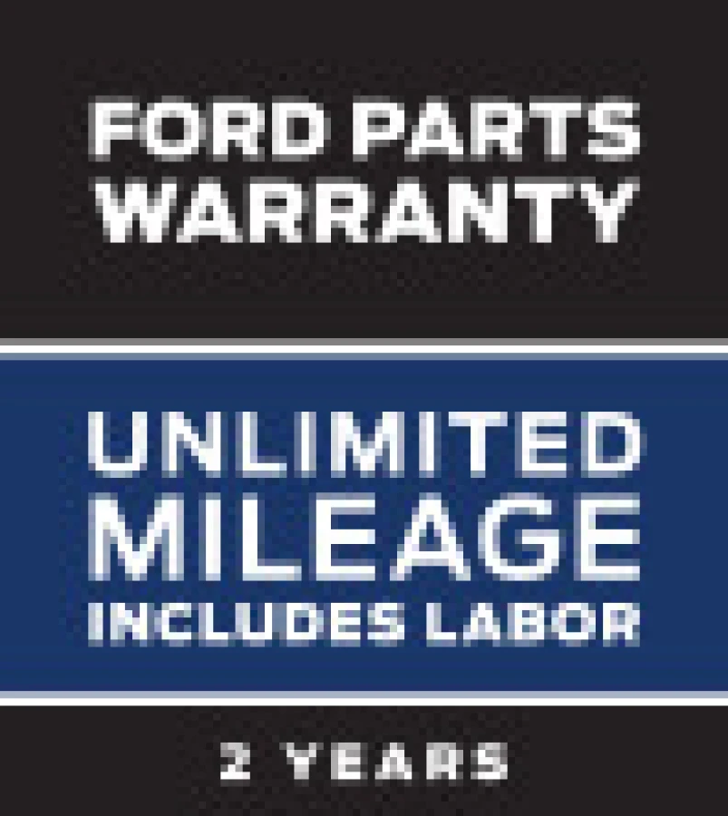Ford Parts Warranty: Two years. Unlimited mileage. Includes labor.*